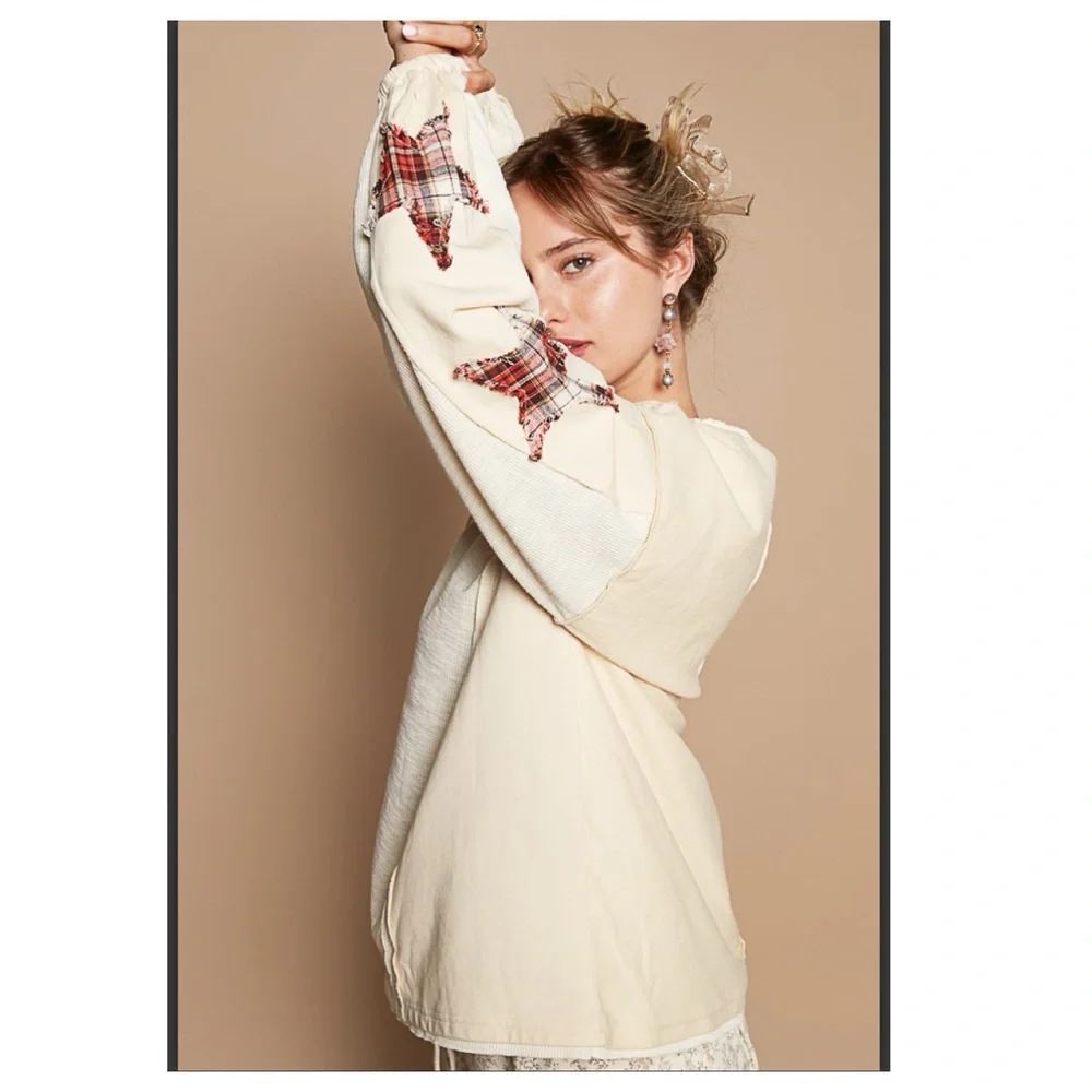 NWOT POL Star Patch Top - Picture 4 of 7
